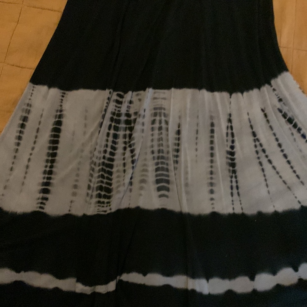 Maxi Elastic Waist BLUE Knit SKIRT with Tie Dyed Detail EUC - Picture 11 of 16